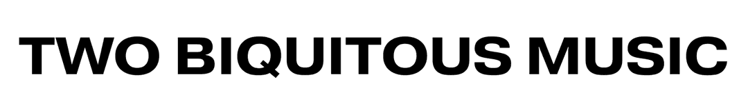 Two Biquitous Music Text Logo